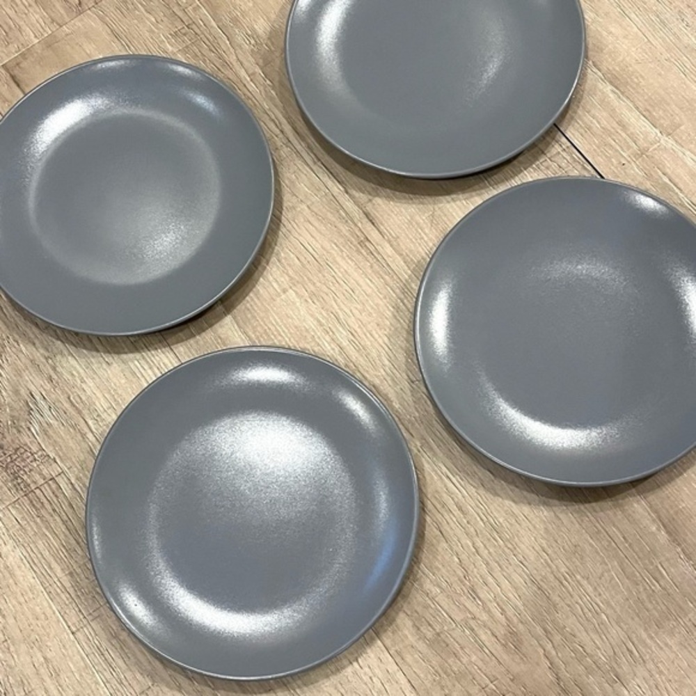 IKEA Slate Gray Salad 8” Plates Set of 4 - Picture 1 of 10